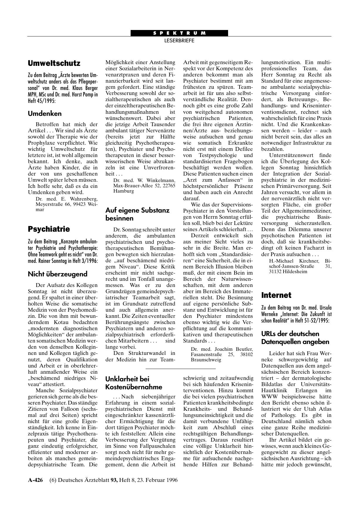 Vorschauseite 1: Internet: URLs der deutschen Datenquellen angeben