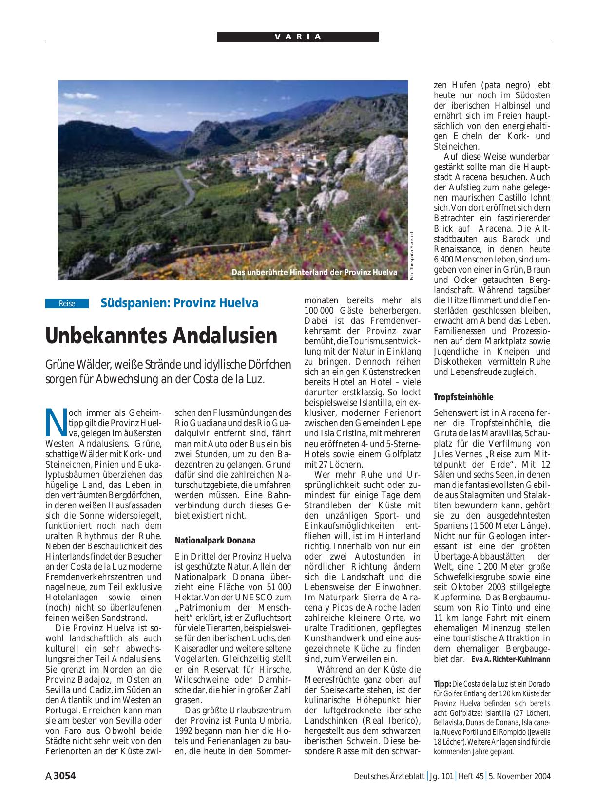 Vorschauseite 1: Südspanien – Provinz Huelva: Unbekanntes Andalusien