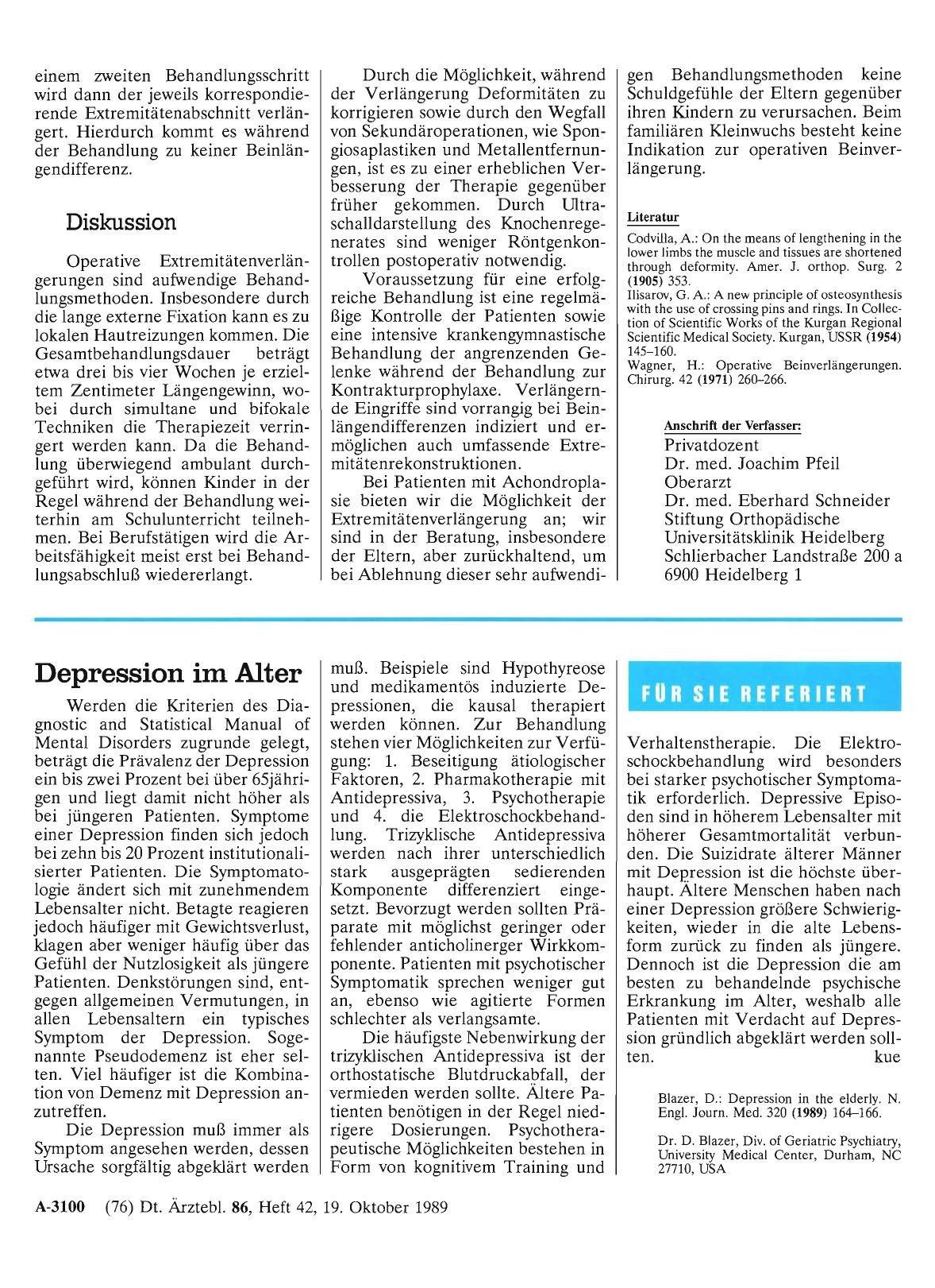 Vorschauseite 1: Depression im Alter
