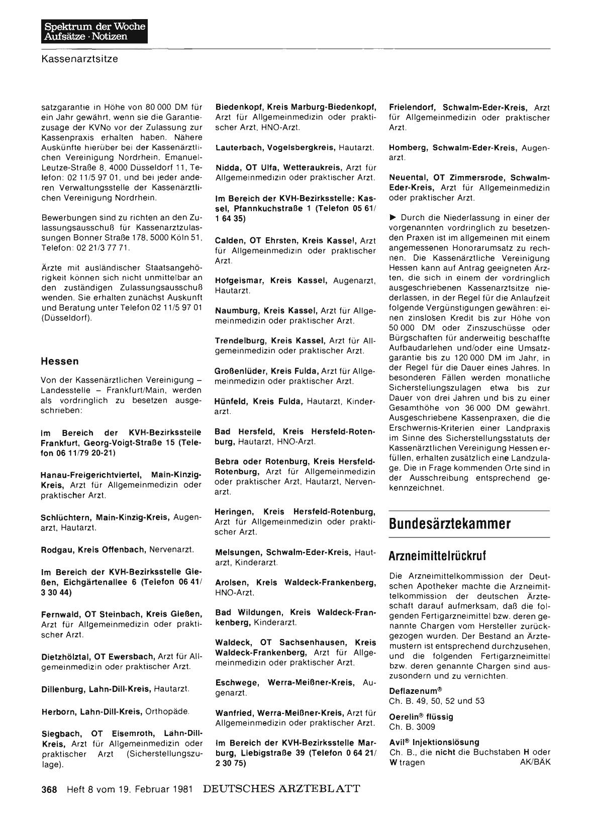 Vorschauseite 1: Bundesärztekammer