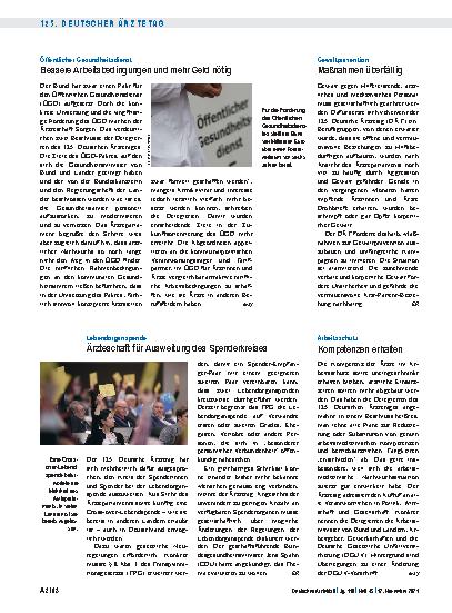 Vorschauseite 1: Lebendorganspende: Ärzteschaft für Ausweitung des Spenderkreises