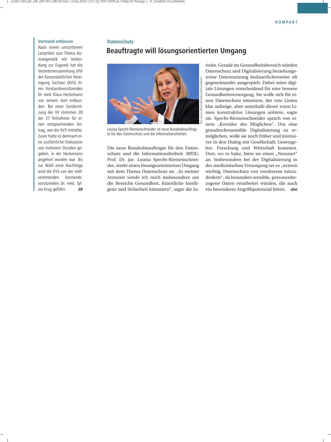 Vorschauseite 1: Vorstand entlassen