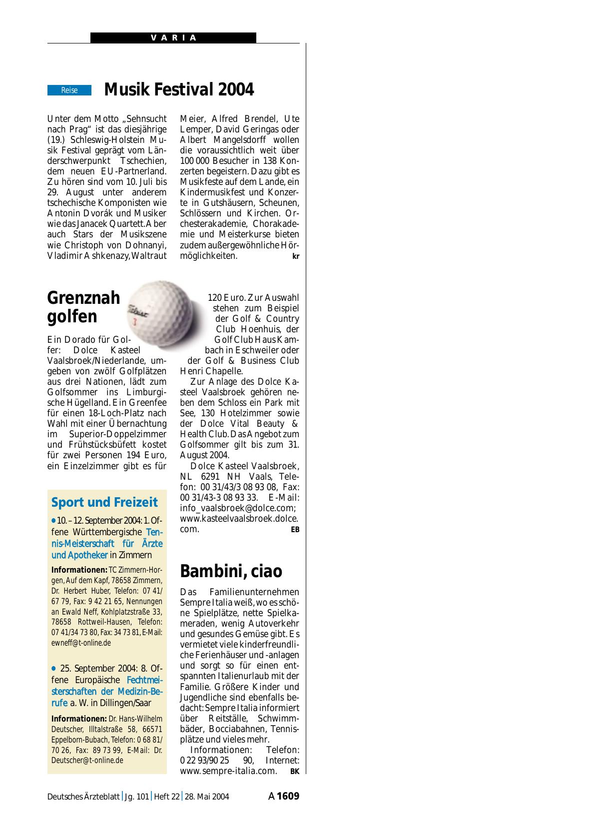 Vorschauseite 1: Grenznah golfen