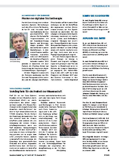 Vorschauseite 1: Alexander Wolff von Gudenberg: Pionier der digitalen Stottertherapie