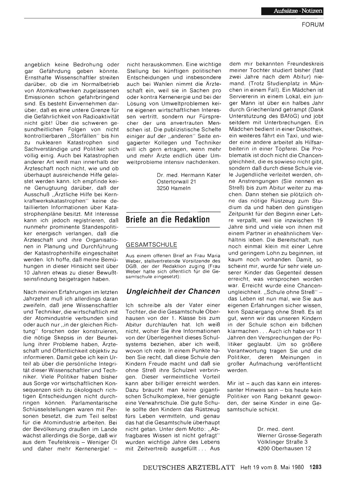 Vorschauseite 1: GESAMTSCHULE: Ungleichheit der Chancen