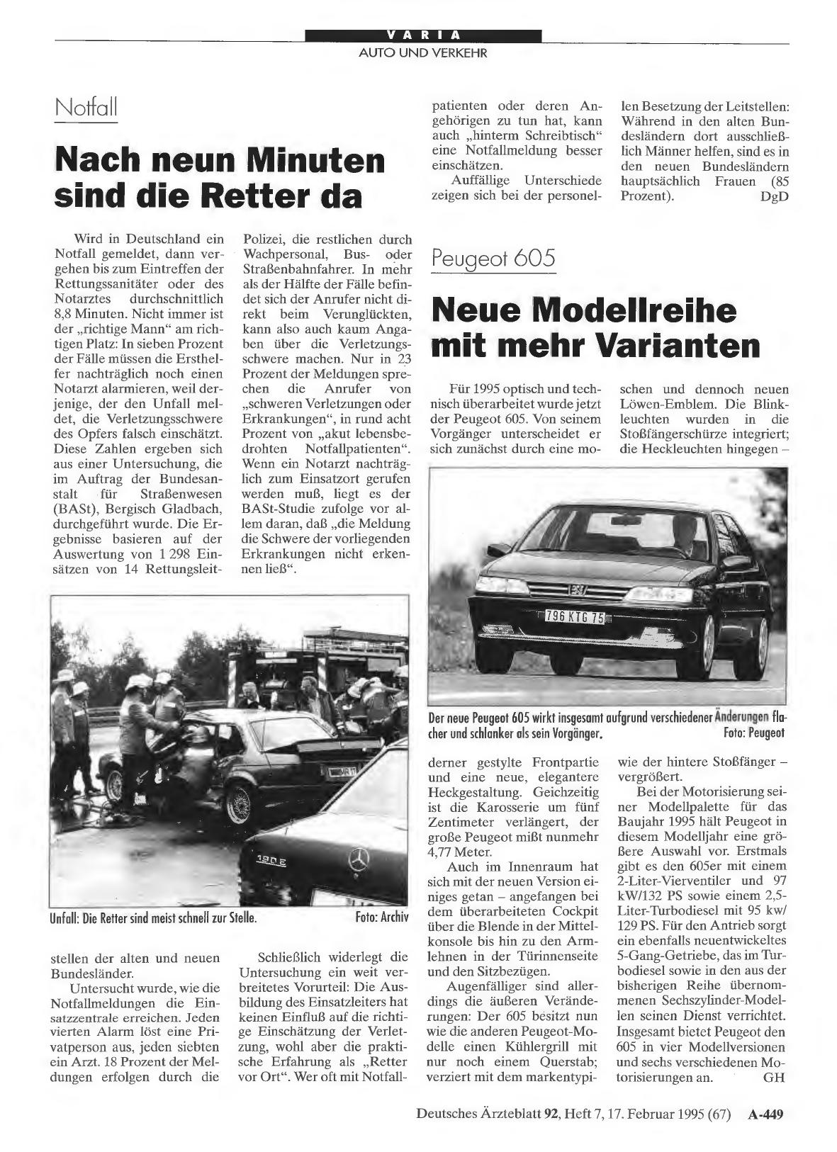 Vorschauseite 1: Peugeot 605: Neue Modellreihe mit mehr Varianten
