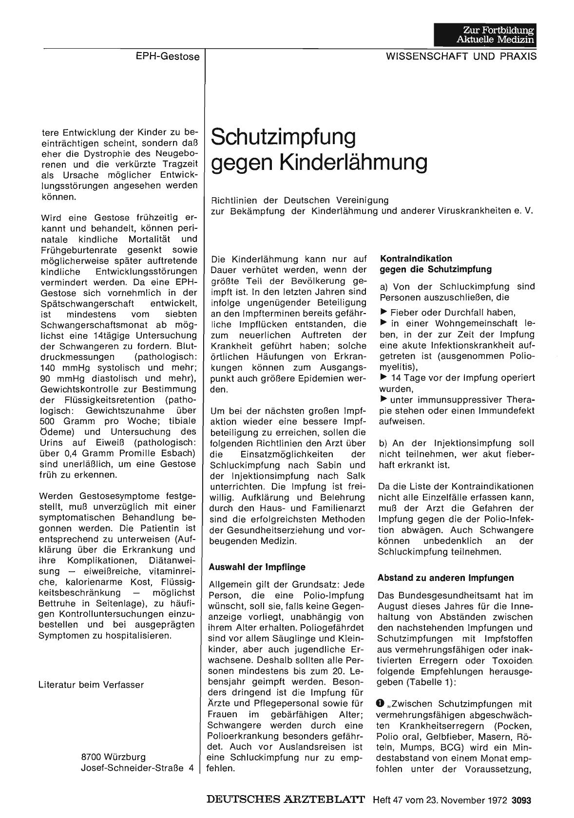 Vorschauseite 1: Schutzimpfung gegen Kinderlähmung