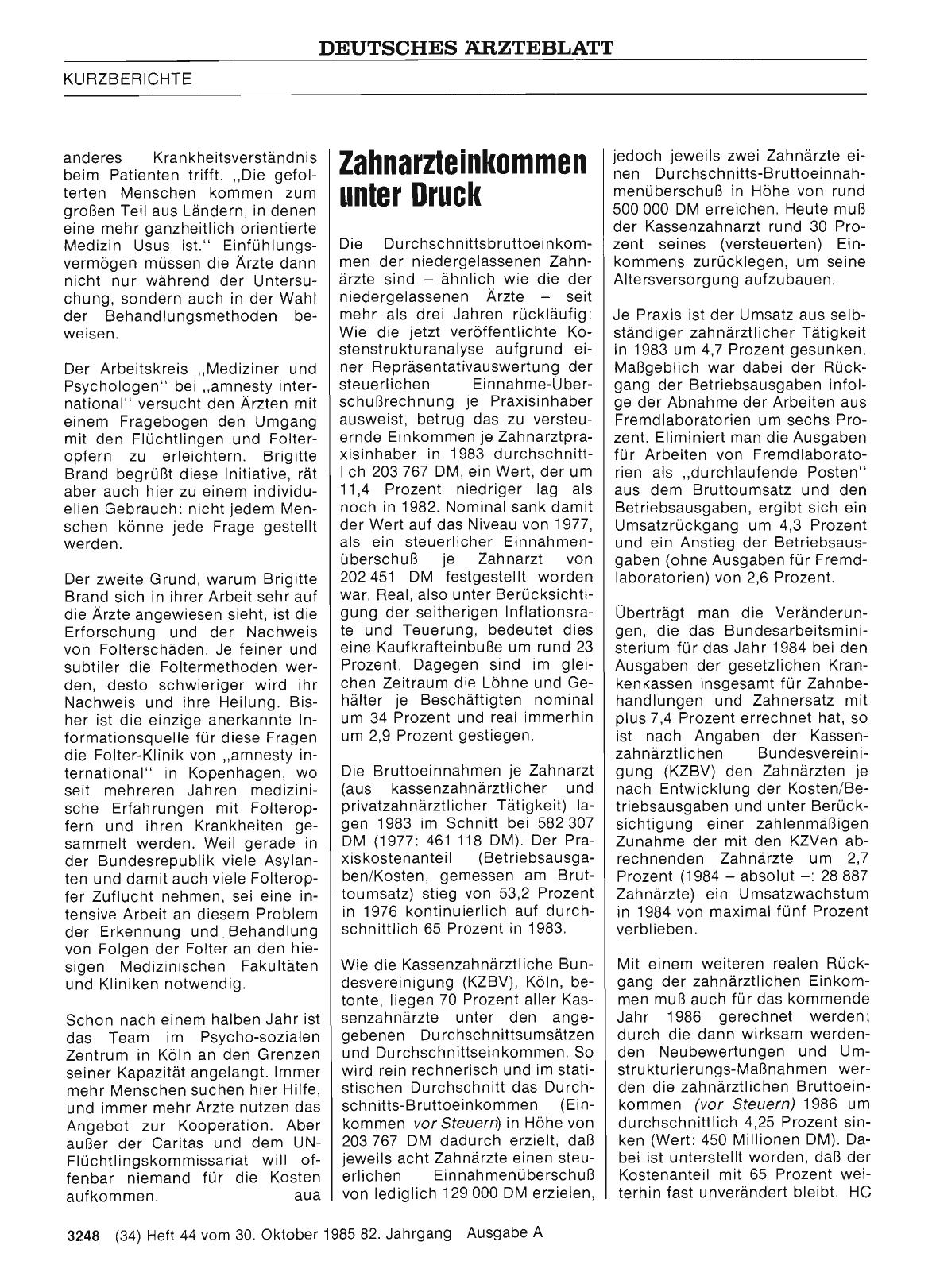 Vorschauseite 1: Zahnarzteinkommen unter Druck