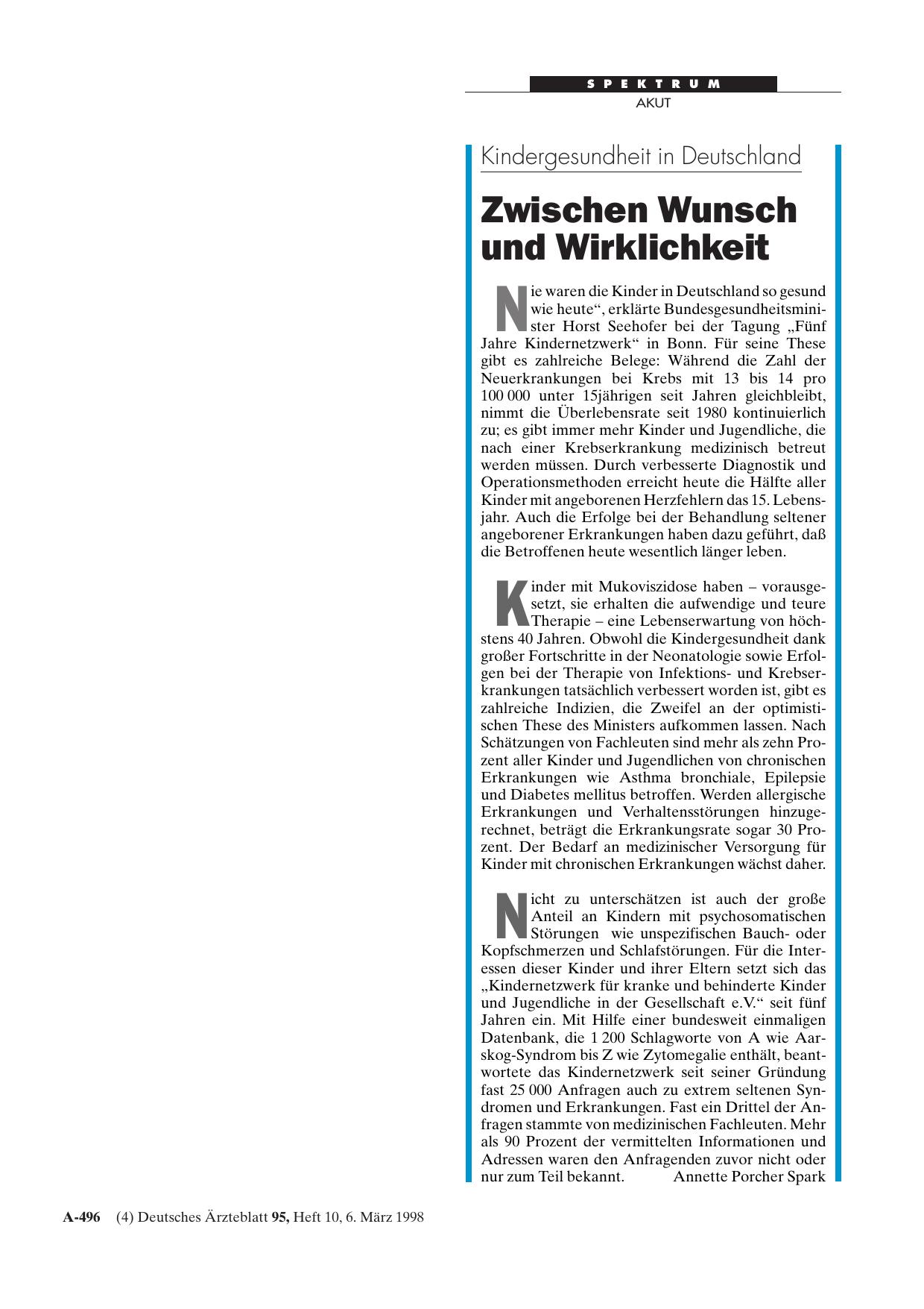 Vorschauseite 1: Kindergesundheit in Deutschland: Zwischen Wunsch und Wirklichkeit