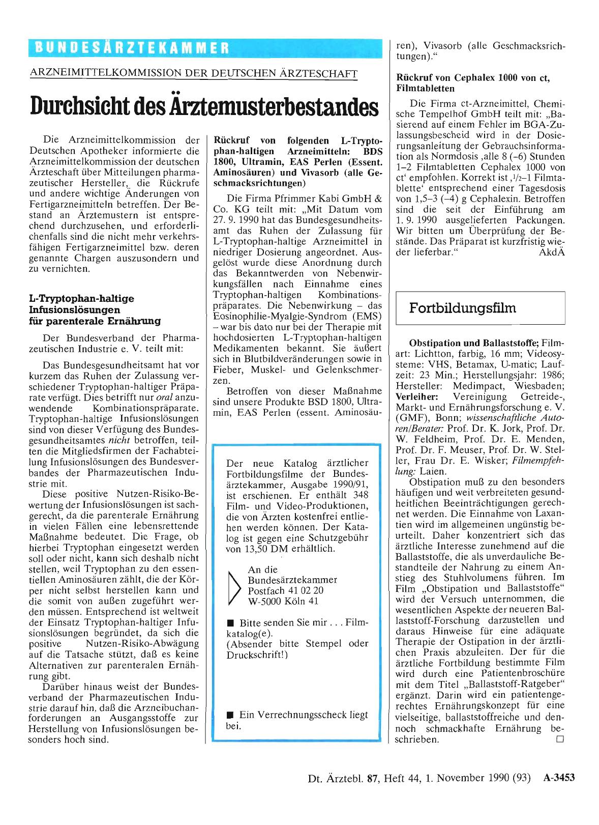 Vorschauseite 1: Fortbildungsfilm: Obstipation und Ballaststoffe