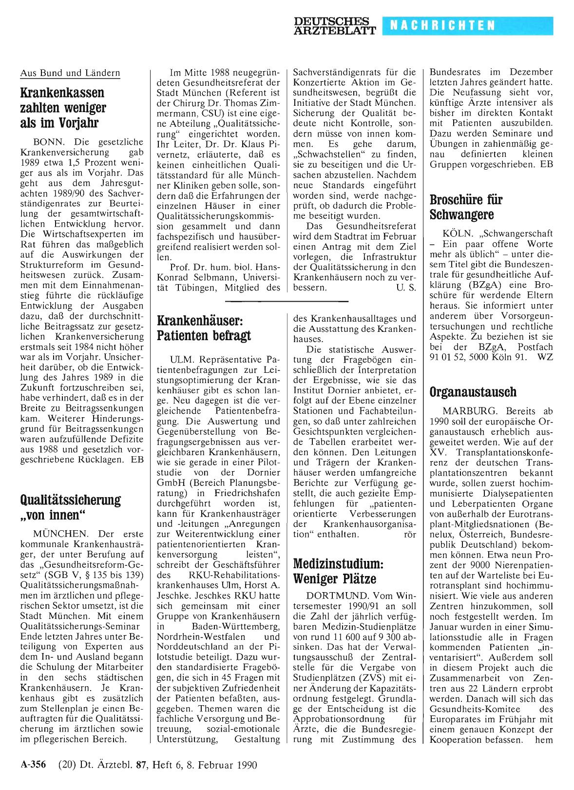 Vorschauseite 1: Medizinstudium: Weniger Plätze