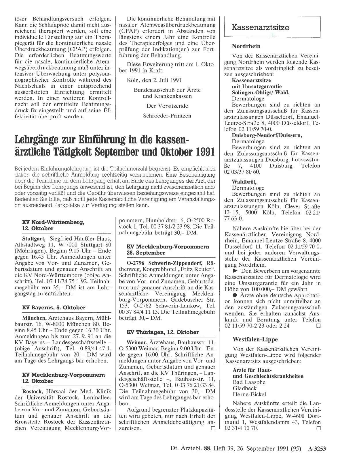 Vorschauseite 1: Kassenarztsitze