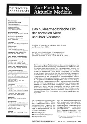 Vorschauseite 1: Das nuklearmedizinische Bild der normalen Niere und ihrer Varianten
