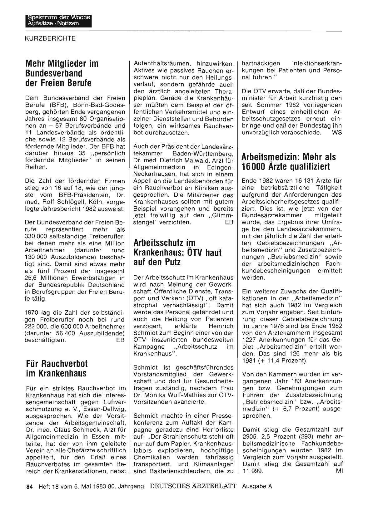 Vorschauseite 1: Arbeitsschutz im Krankenhaus: ÖTV haut auf den Putz