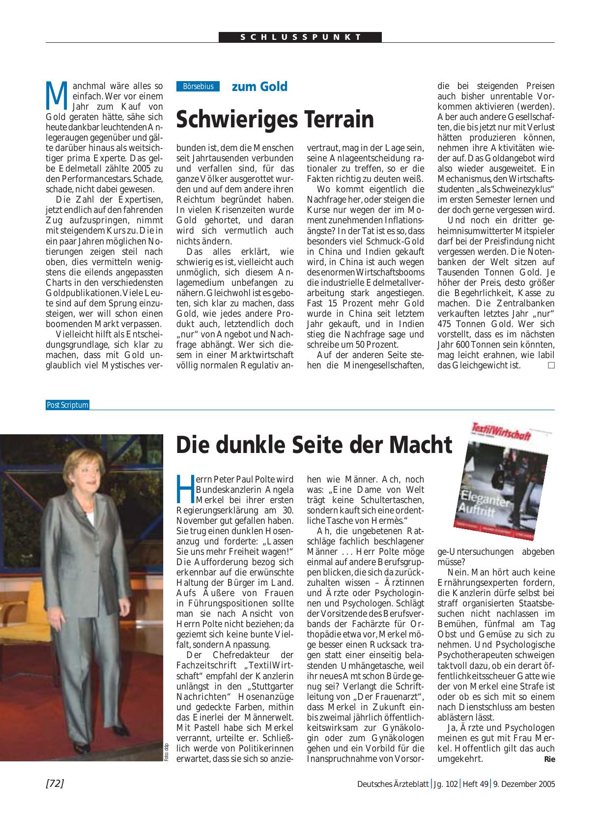 Vorschauseite 1: zum Gold: Schwieriges Terrain