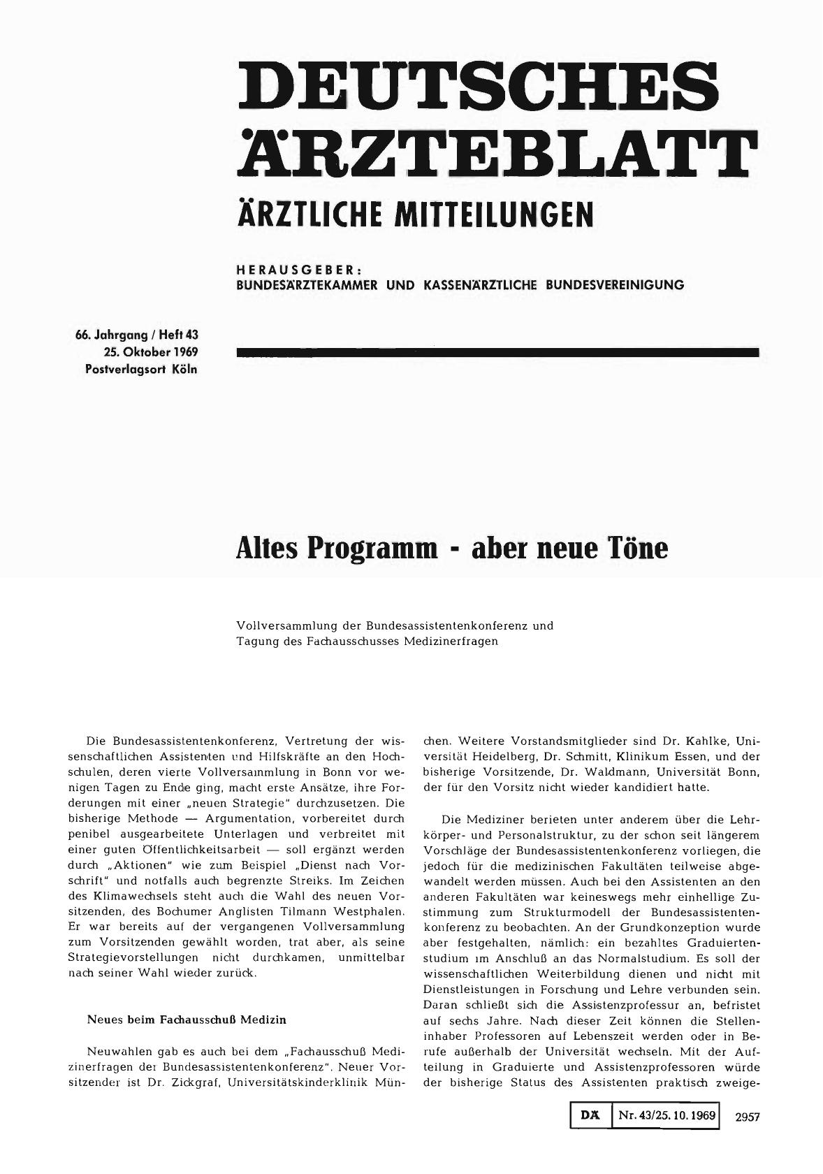 Vorschauseite 1: Altes Programm - aber neue Töne