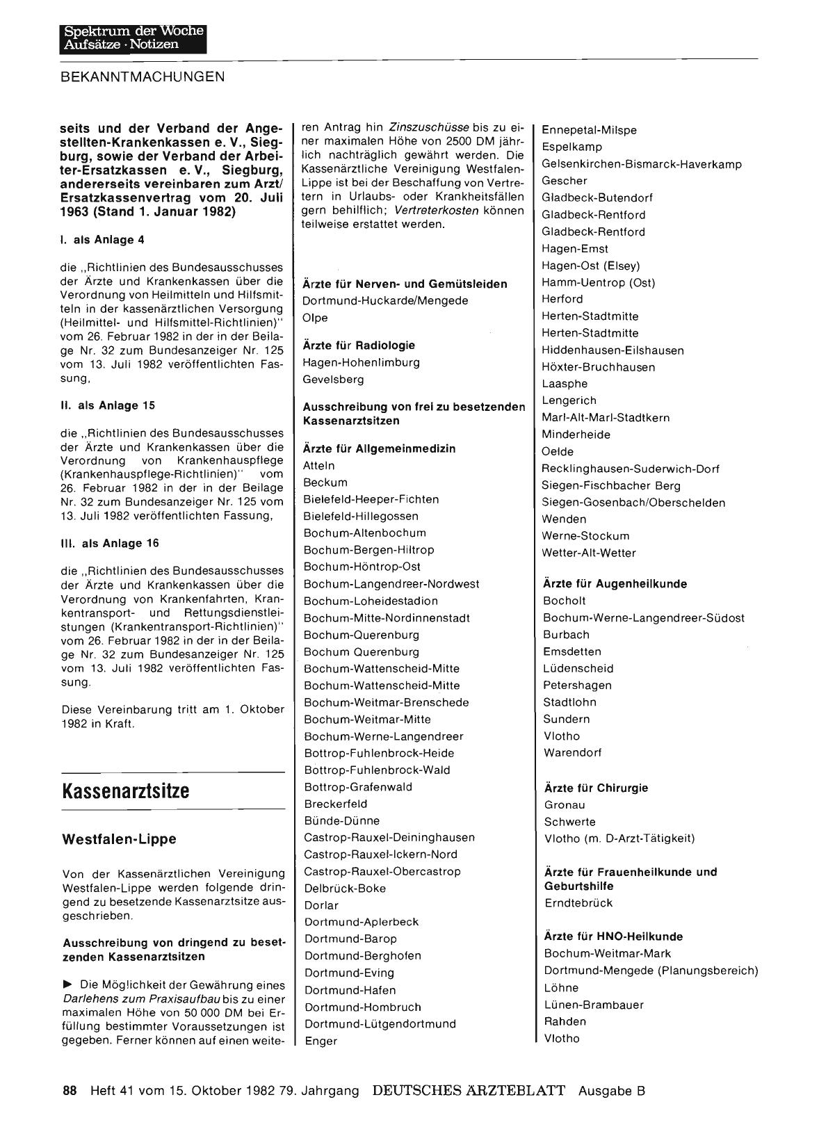 Vorschauseite 1: Kassenärztliche Bundesvereinigung: Kassenarztsitze