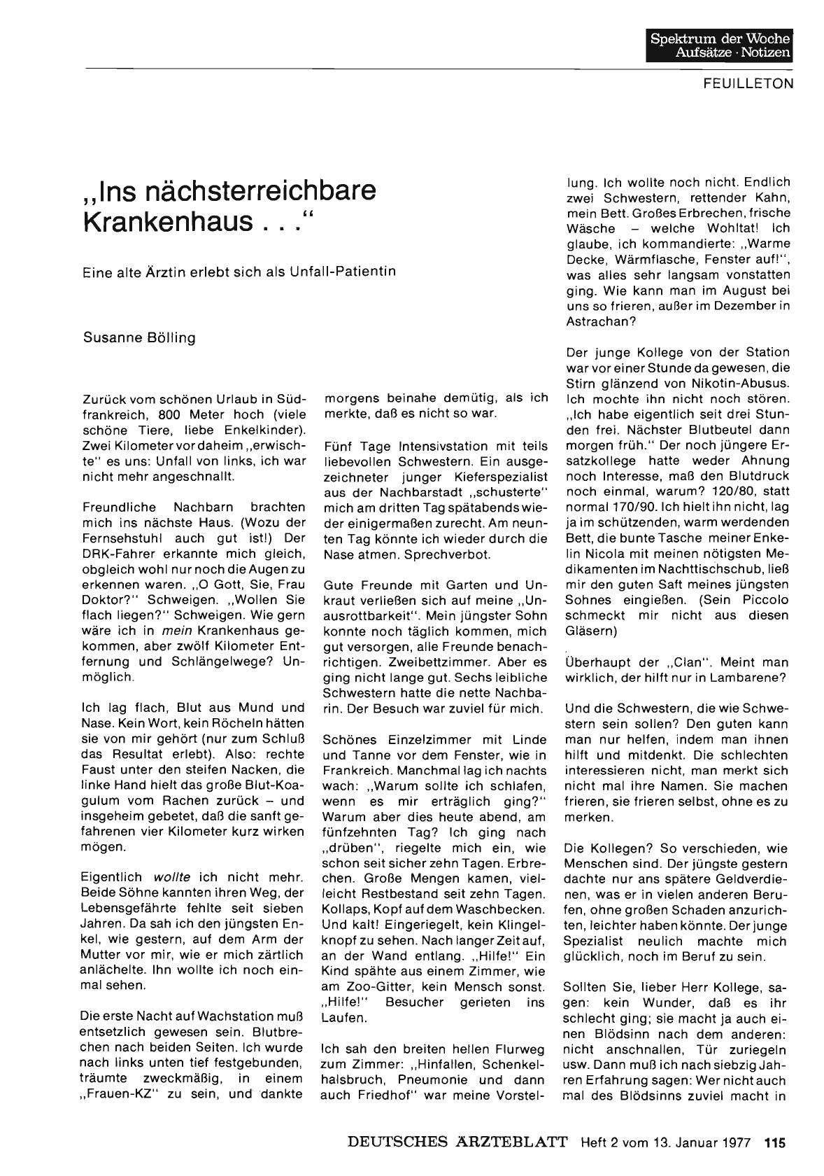 Vorschauseite 1: „Ins nächsterreichbare Krankenhaus. .. ”