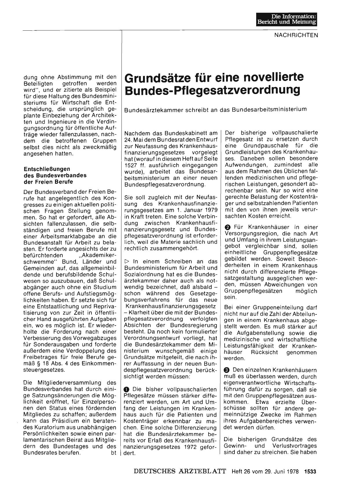 Vorschauseite 1: Grundsätze für eine novellierte Bundes-Pflegesatzverordnung