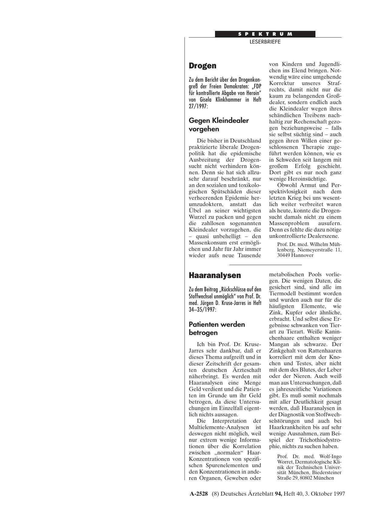 Vorschauseite 1: Drogen: Gegen Kleindealer vorgehen