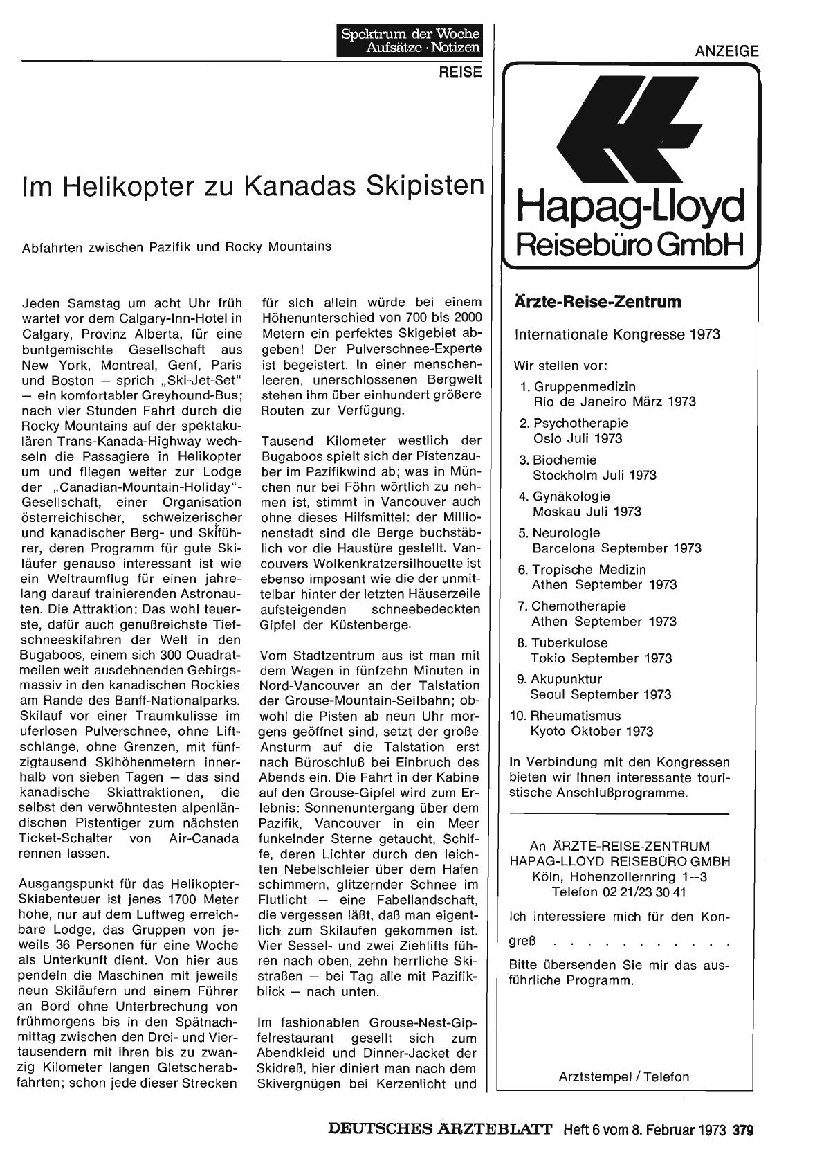 Vorschauseite 1: Im Helikopter zu Kanadas Skipisten: Abfahrten zwischen Pazifik und Rocky Mountains