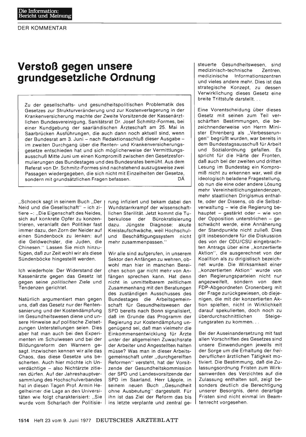 Vorschauseite 1: Verstoß gegen unsere grundgesetzliche Ordnung