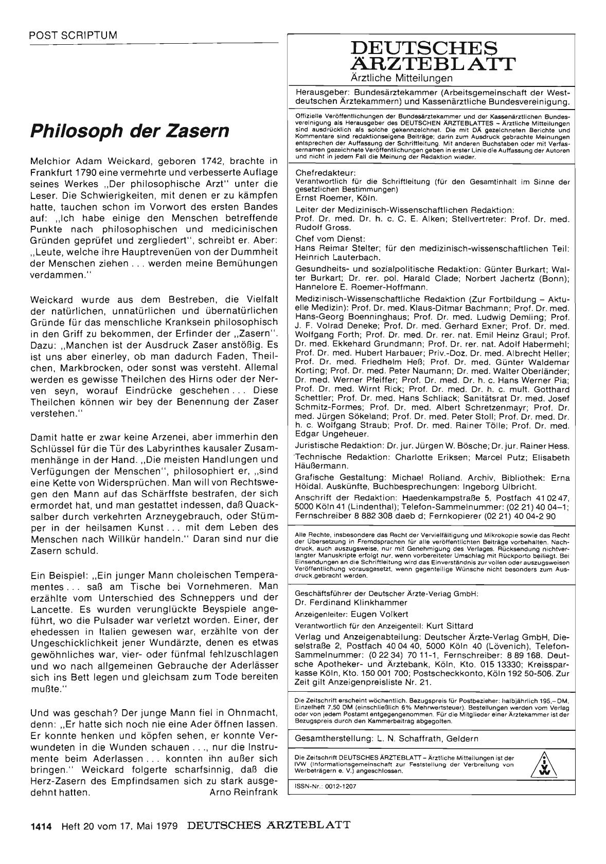 Vorschauseite 1: Philosoph der Zasern