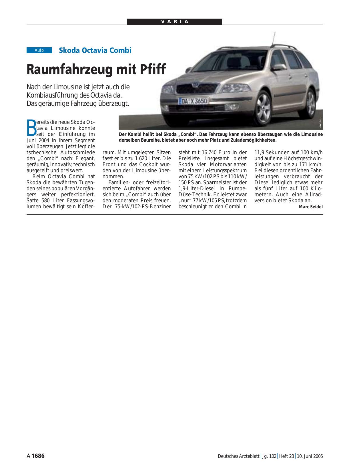 Vorschauseite 1: Skoda Octavia Combi: Raumfahrzeug mit Pfiff