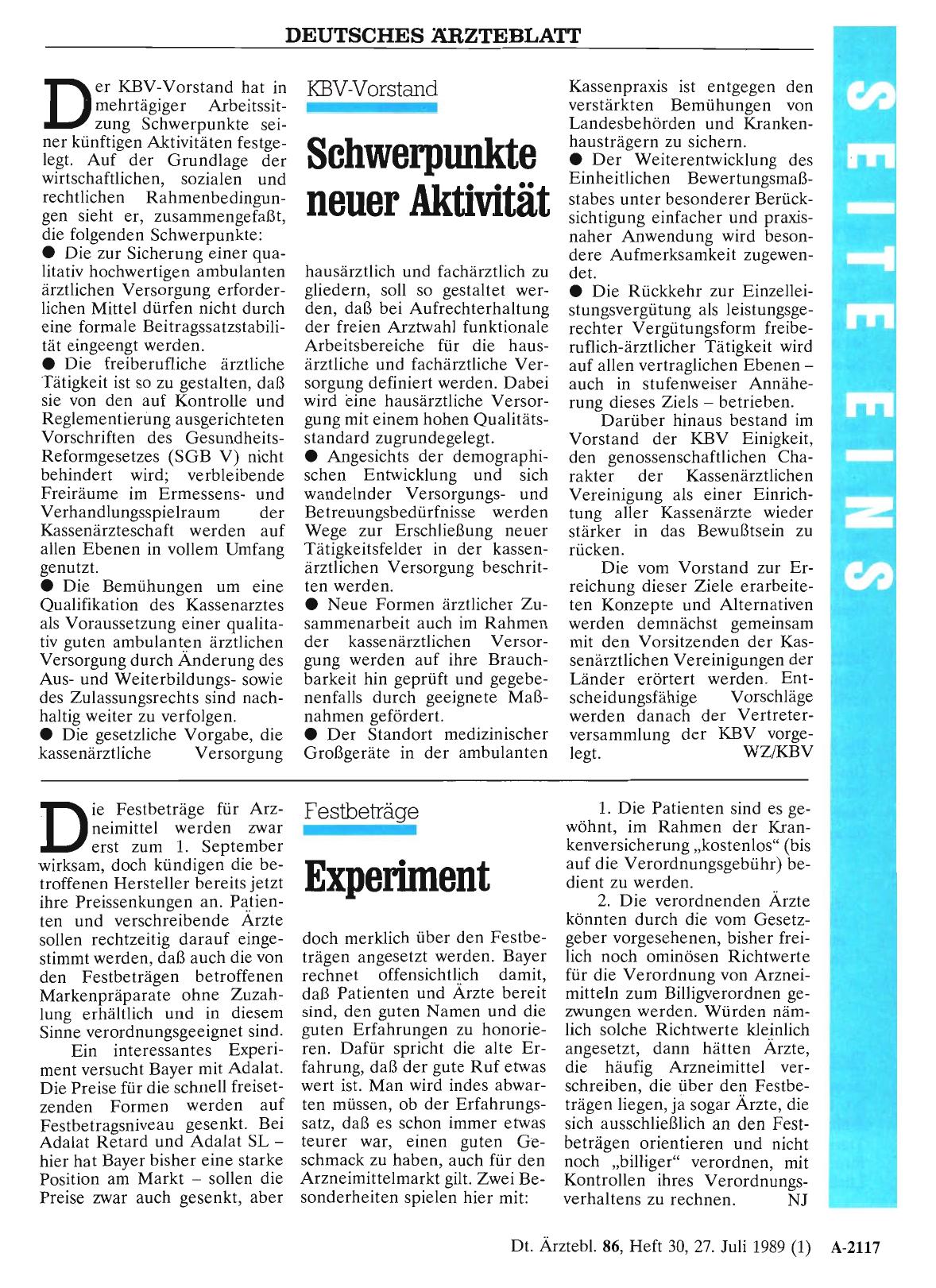 Vorschauseite 1: Festbeträge: Experiment