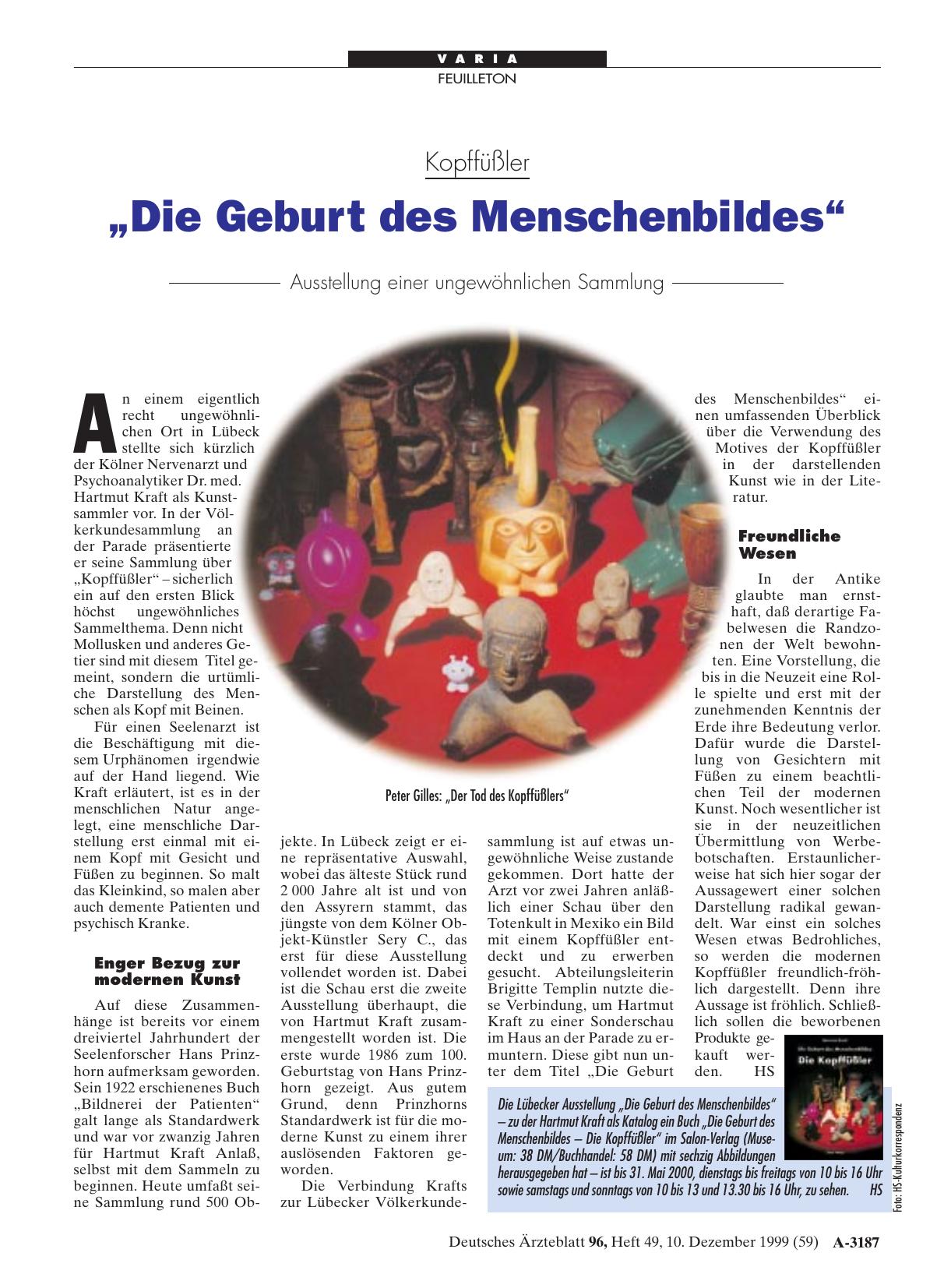 Vorschauseite 1: Die Lübecker Ausstellung „Die Geburt des Menschenbildes“