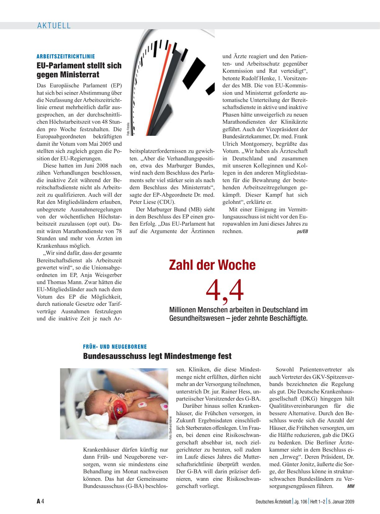 Vorschauseite 1: Zahl der Woche: 4, 4