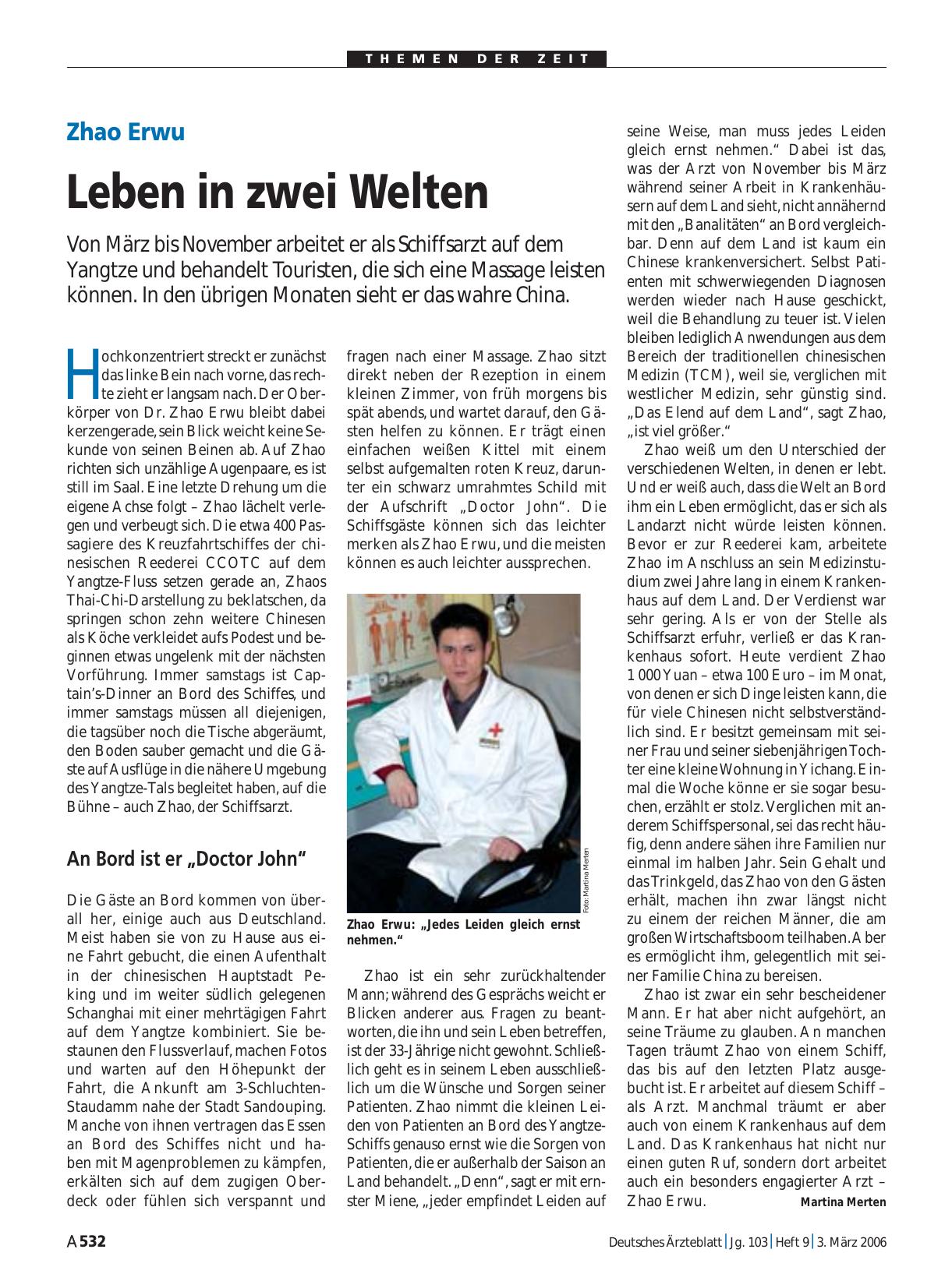 Vorschauseite 1: Zhao Erwu: Leben in zwei Welten