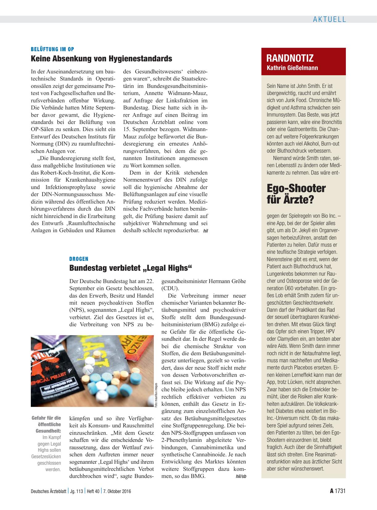 Vorschauseite 1: Randnotiz: Ego-Shooter für Ärzte?
