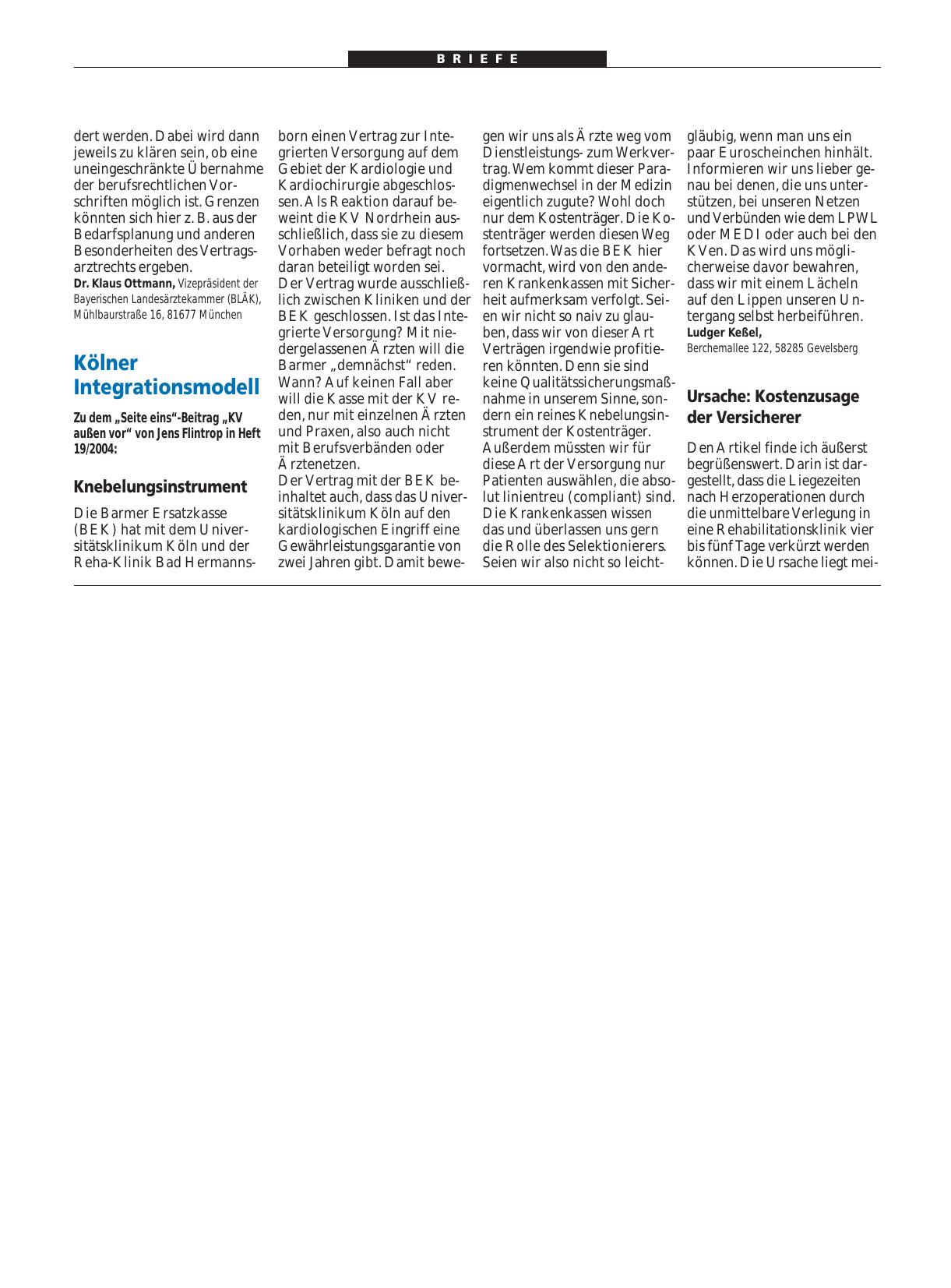 Vorschauseite 1: Kölner Integrationsmodell: Knebelungsinstrument