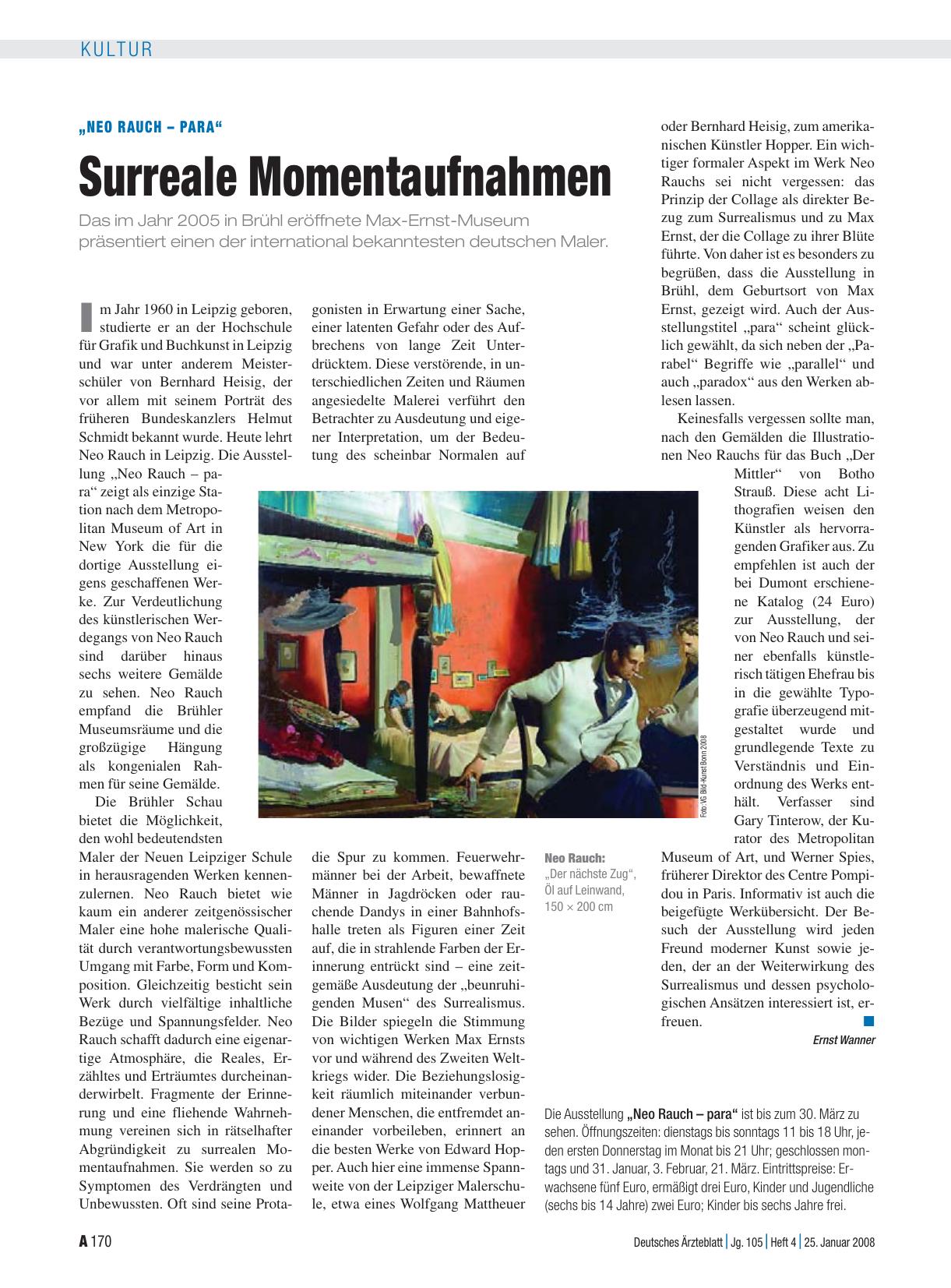 Vorschauseite 1: „Neo Rauch – para“: Surreale Momentaufnahmen