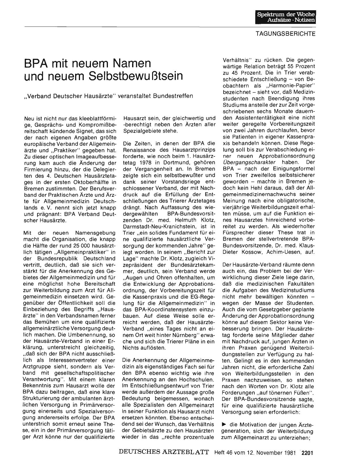 Vorschauseite 1: BPA mit neuem Namen und neuem Selbstbewußtsein