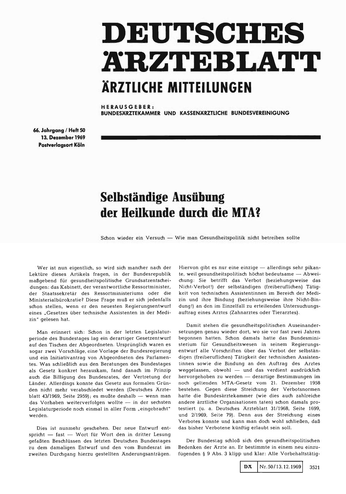 Vorschauseite 1: Selbständige Ausübung der Heilkunde durch die MTA?
