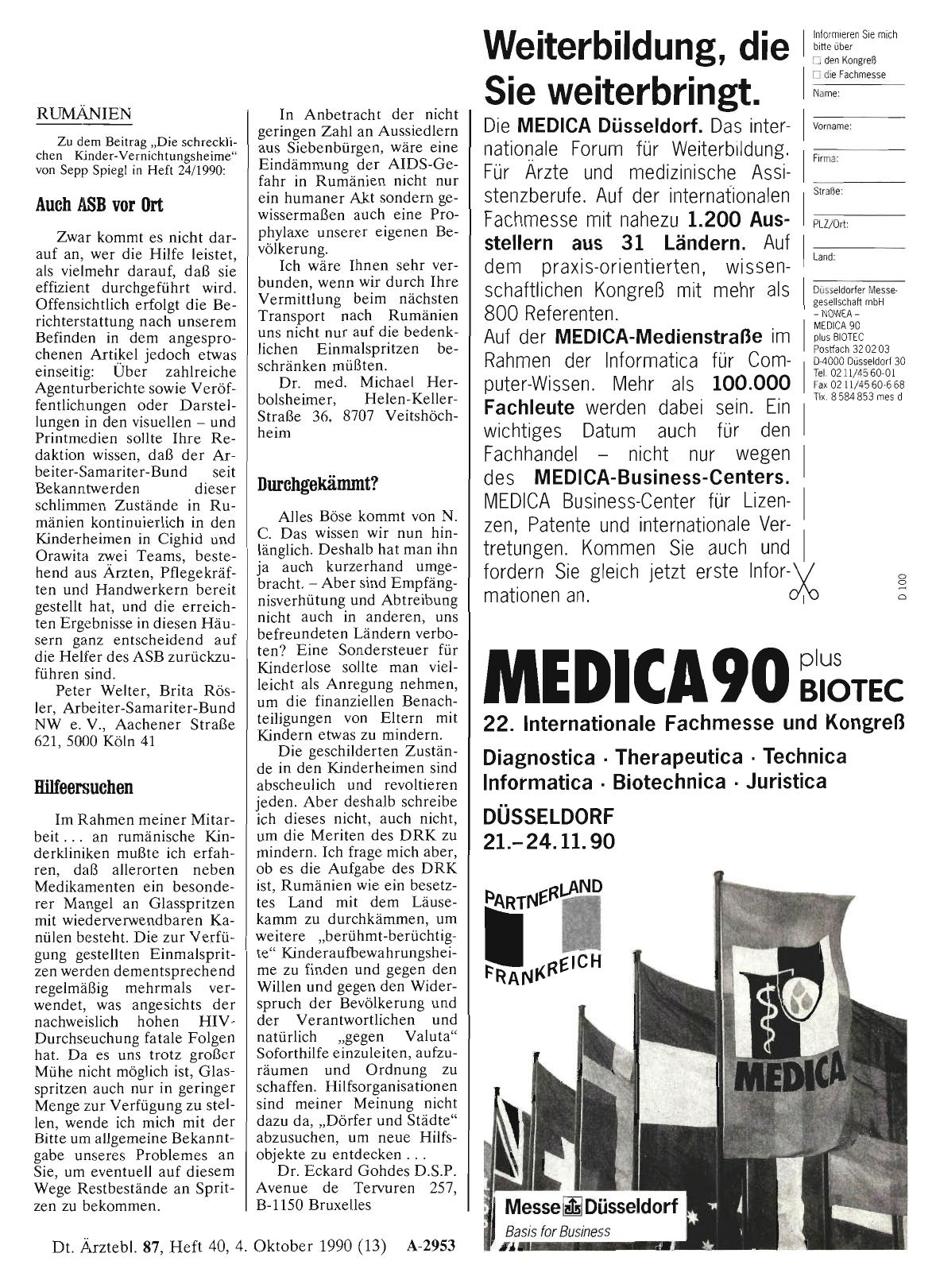 Vorschauseite 1: RUMÄNIEN: Hilfeersuchen