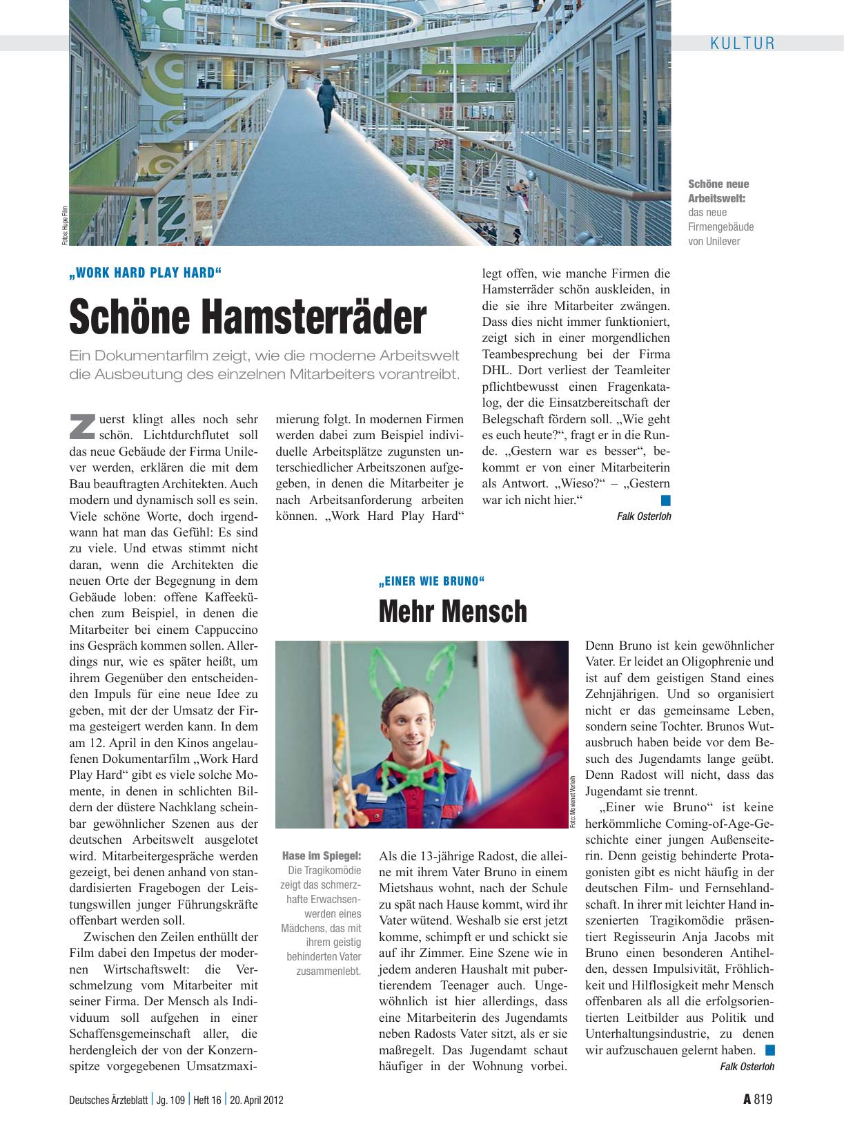 Vorschauseite 1: „Work Hard Play Hard“: Schöne Hamsterräder