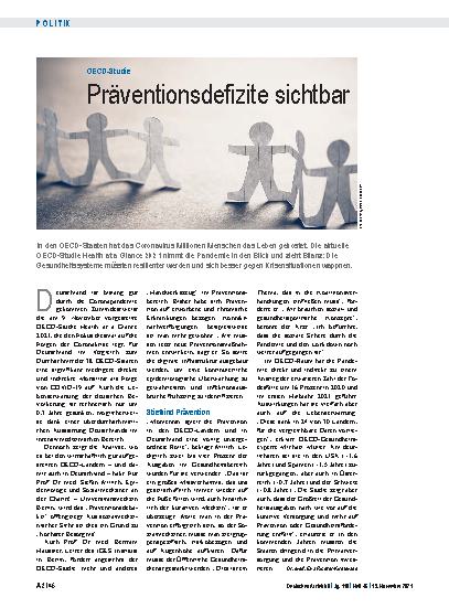 Vorschauseite 1: OECD-Studie: Präventionsdefizite sichtbar