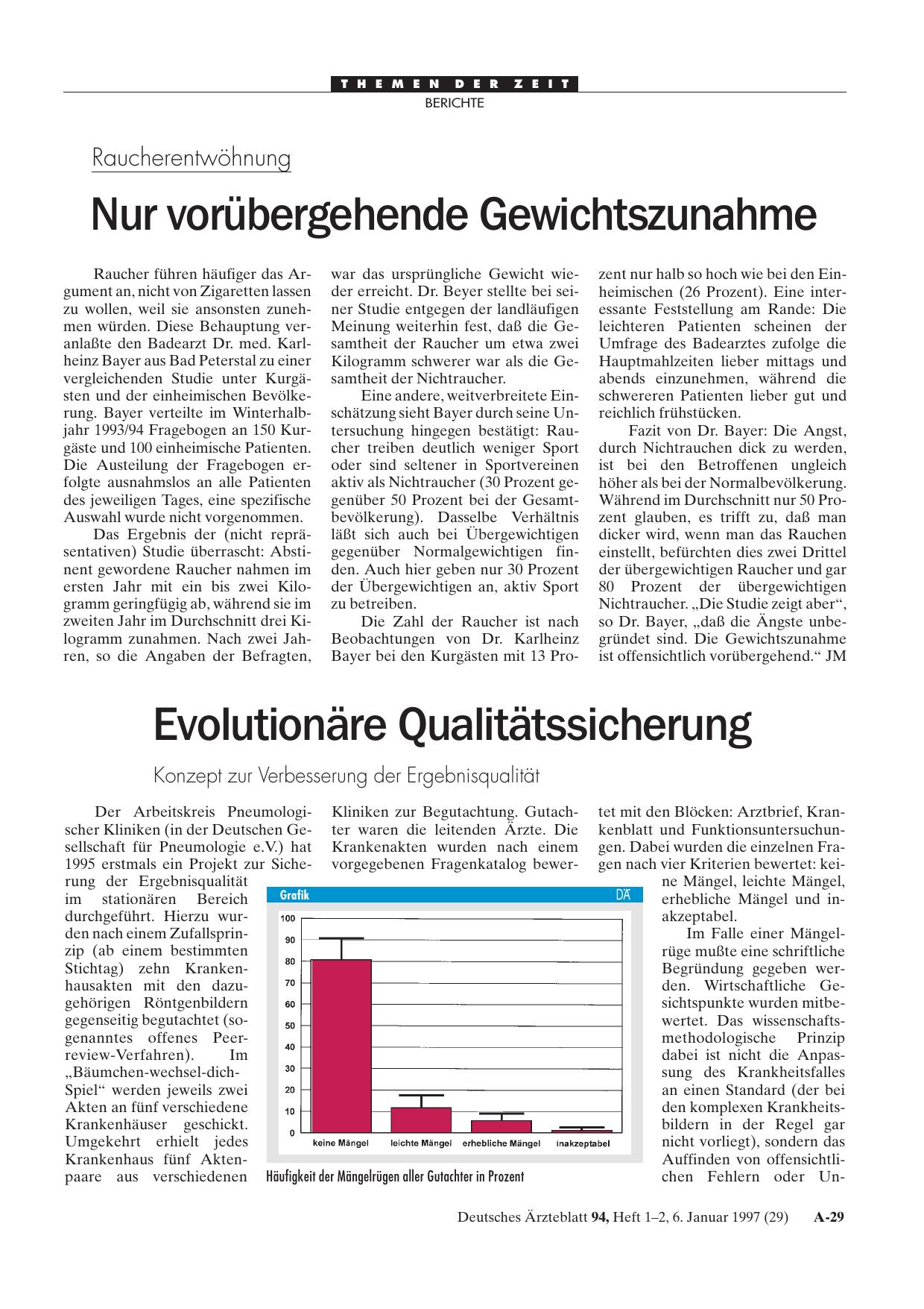 Vorschauseite 1: Raucherentwöhnung: Nur vorübergehende Gewichtszunahme