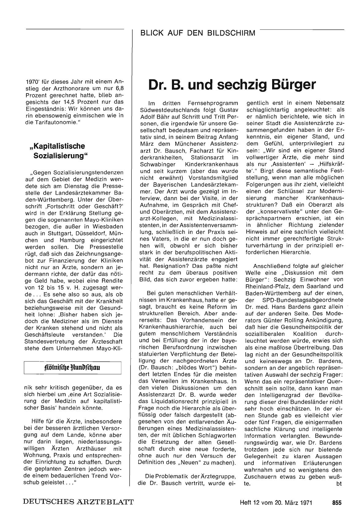 Vorschauseite 1: "Kapitalistische Sozialisierung"