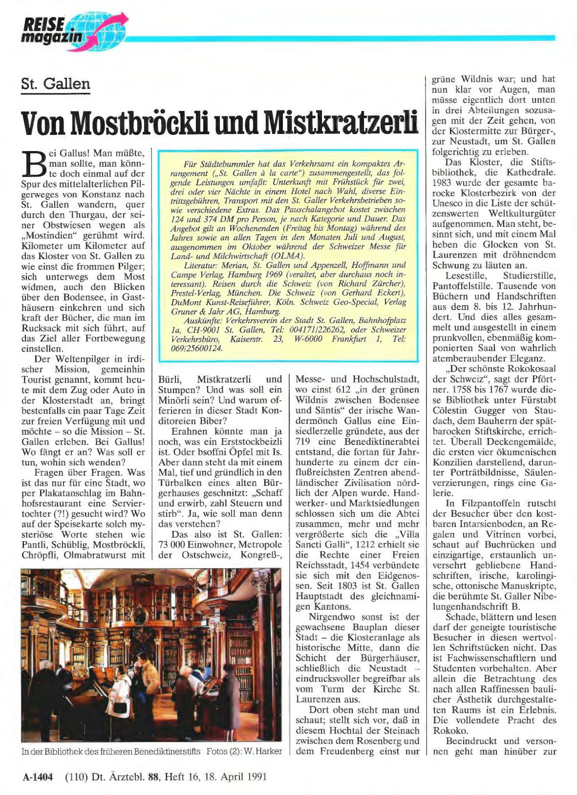 Vorschauseite 1: St. Gallen: Von Mostbröckli und Mistkratzerli