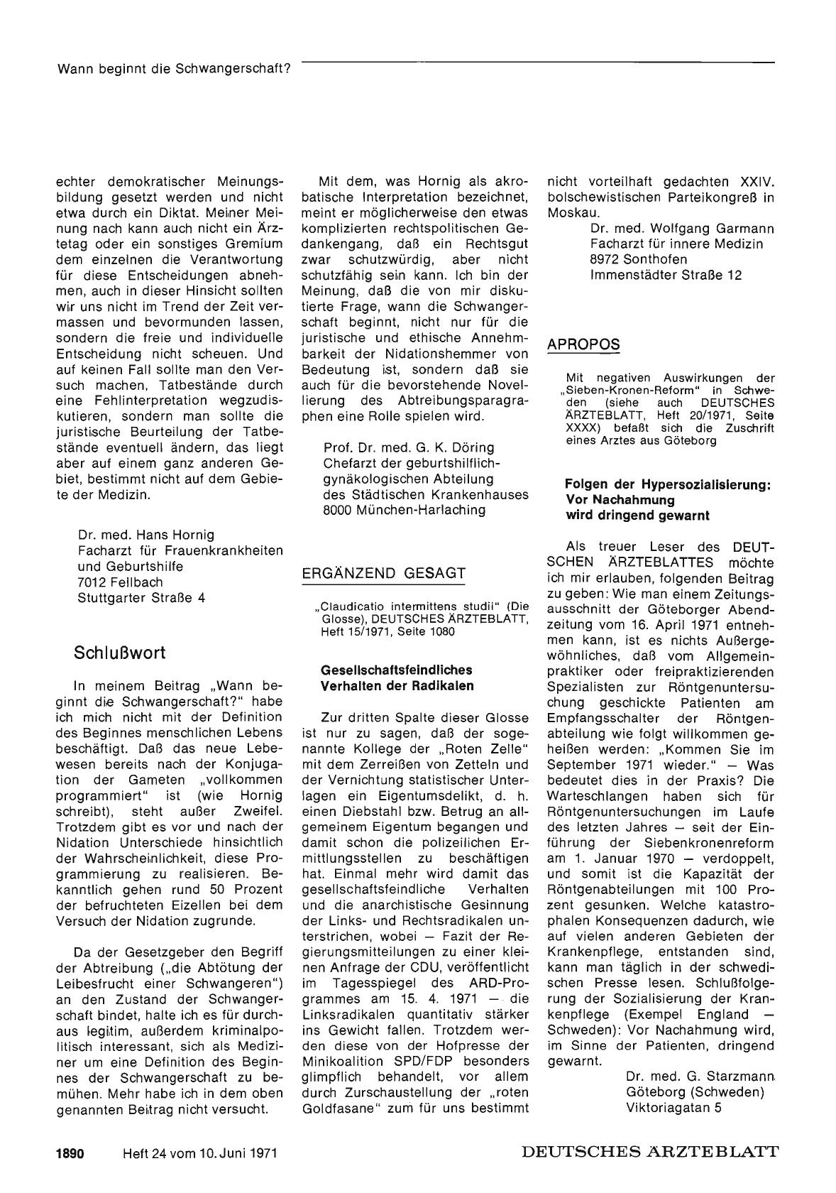 Vorschauseite 1: Ergänzend gesagt: Gesellschaftsfeindliches Verhalten der Radikalen