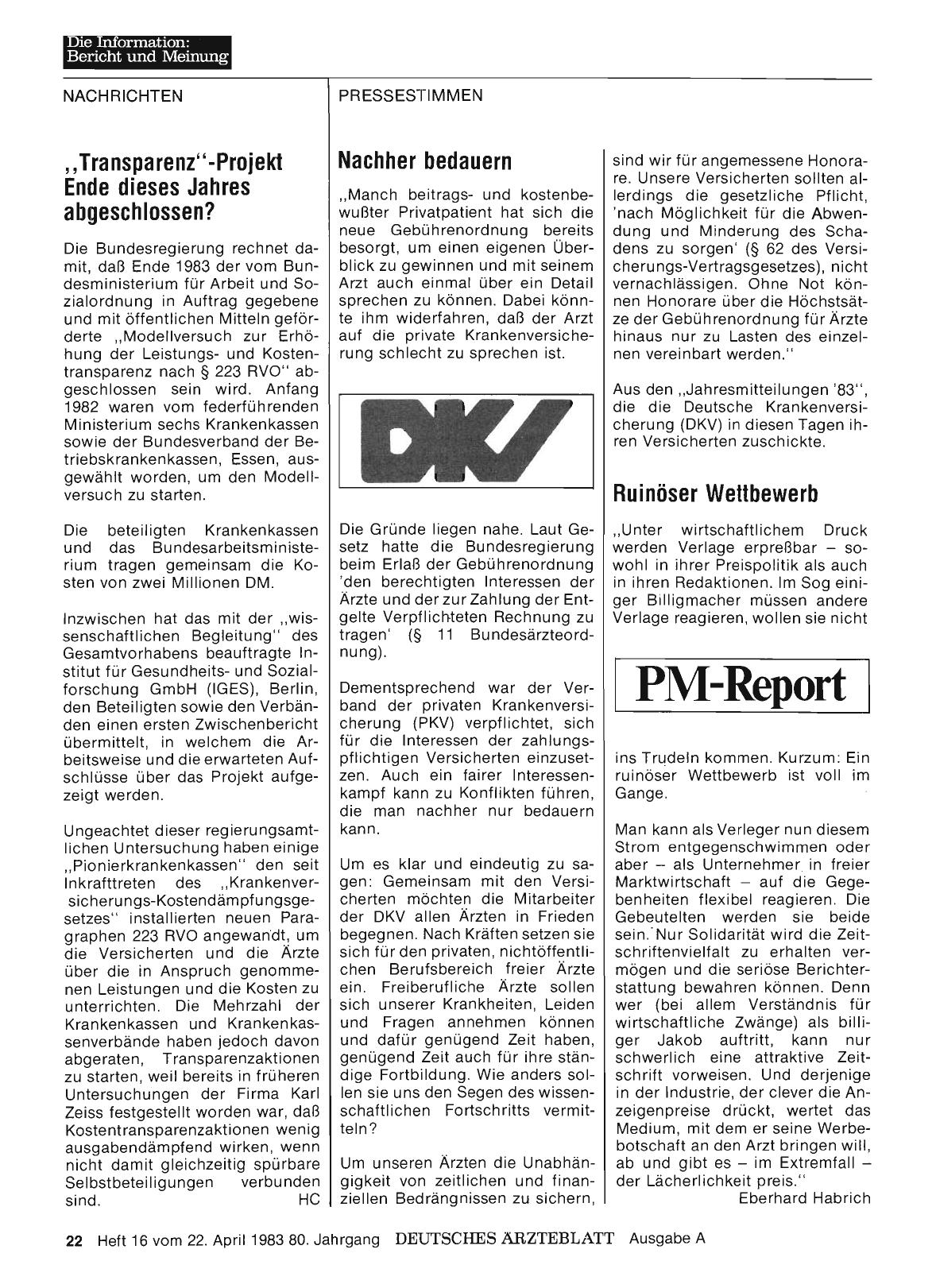 Vorschauseite 1: „Transparenz“-Projekt Ende dieses Jahres abgeschlossen?