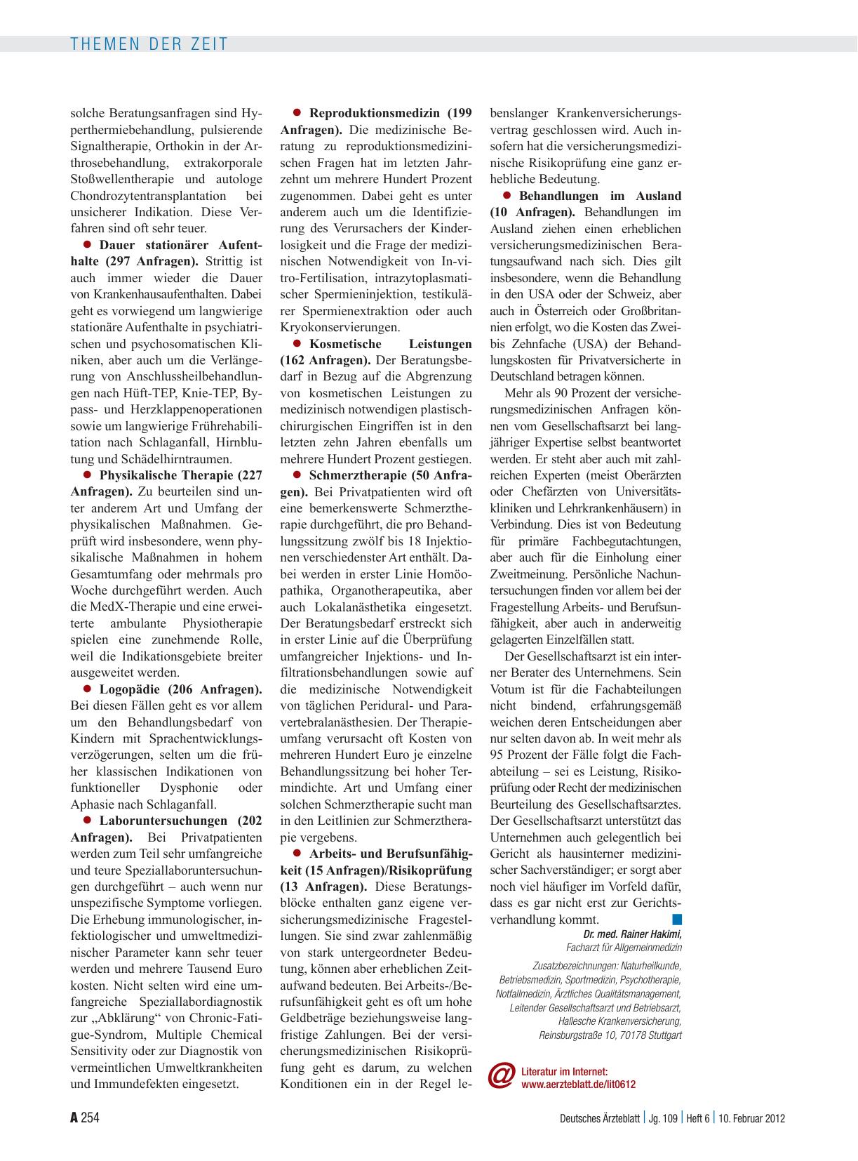 Vorschauseite 3: Gesellschaftsarzt in der privaten Krankenversicherung: Die medizinische Instanz