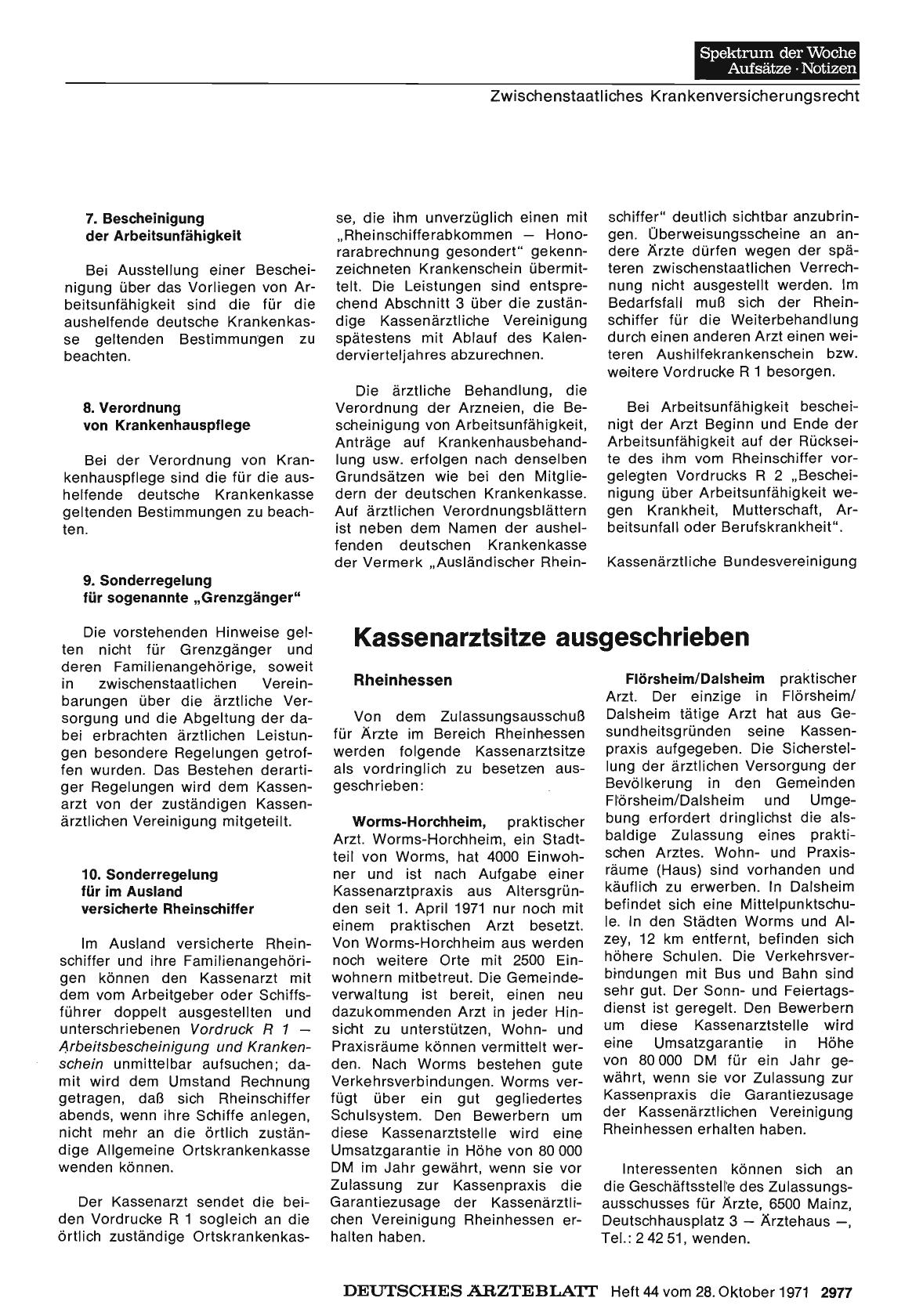 Vorschauseite 1: Kassenarztsitze ausgeschrieben
