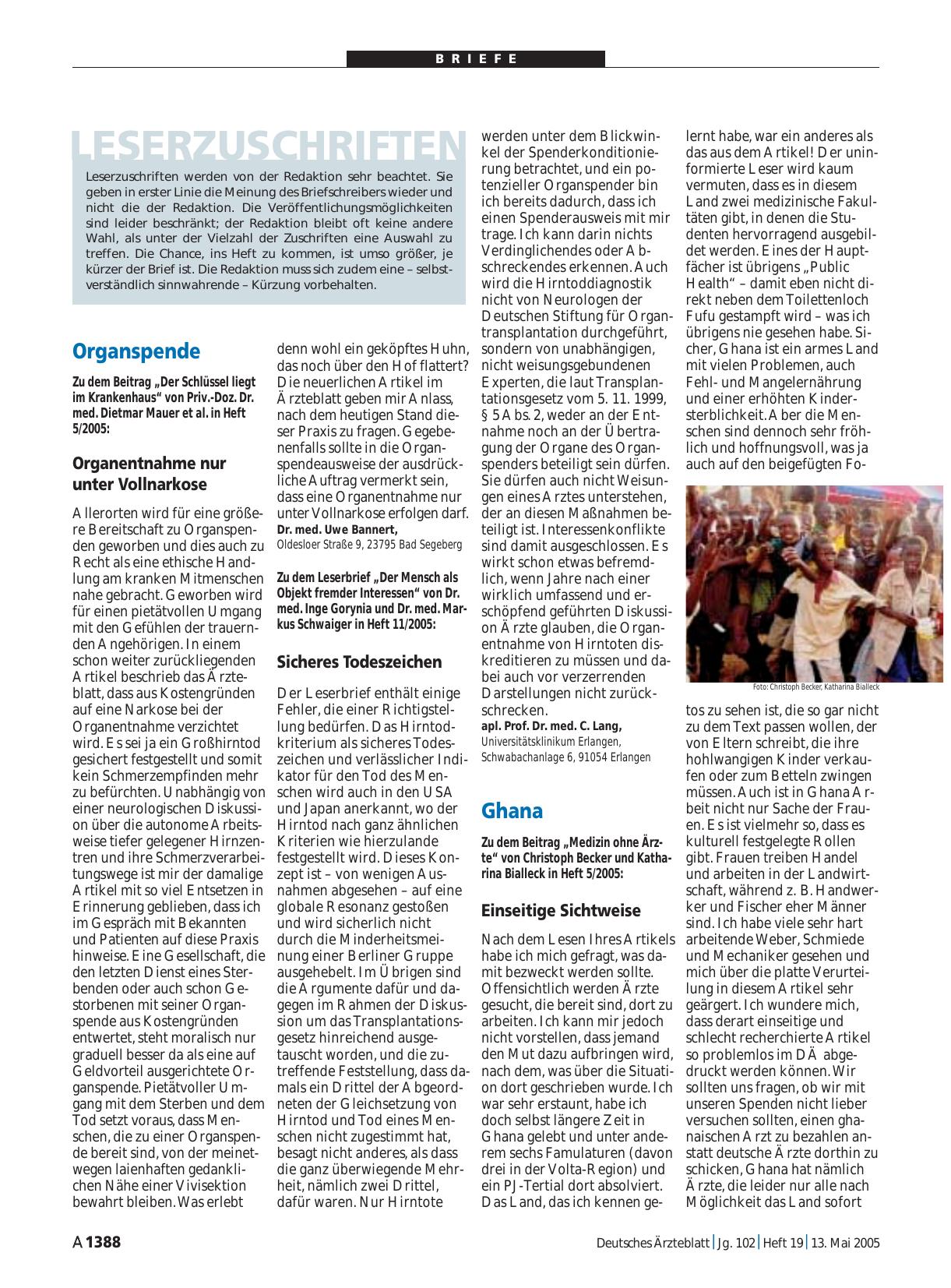 Vorschauseite 1: Ghana: Einseitige Sichtweise