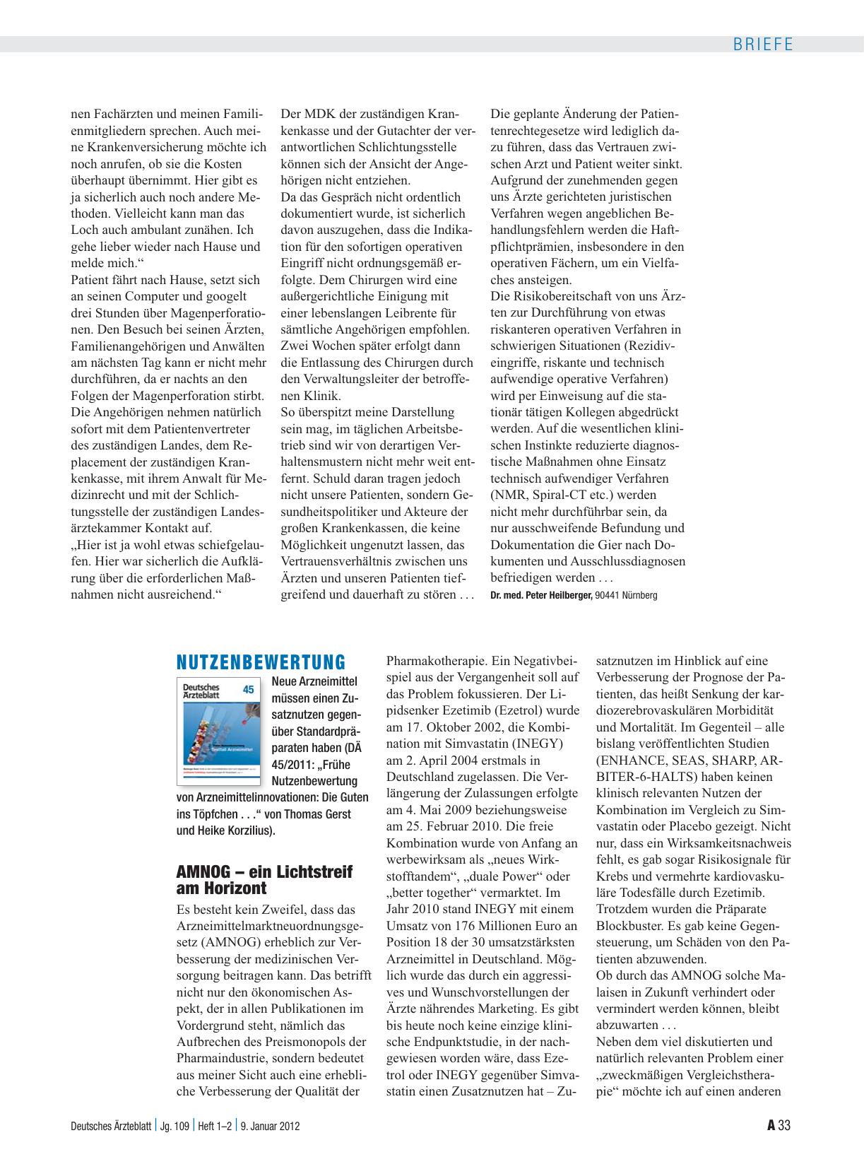 Vorschauseite 1: Nutzenbewertung: AMNOG – ein Lichtstreif am Horizont