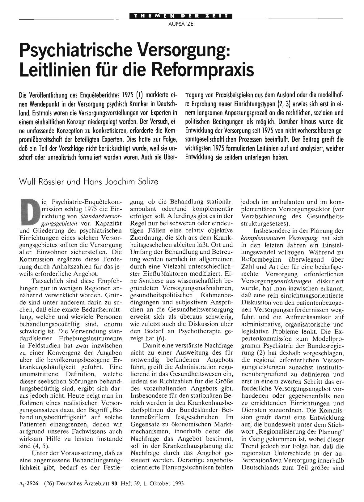 Vorschauseite 1: Psychiatrische Versorgung: Leitlinien für die Reformpraxis